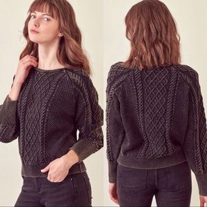 Vintage Washed | Cable Knit sweater